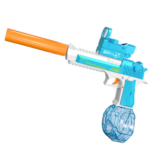 Pistola de agua eléctrica recargable azul